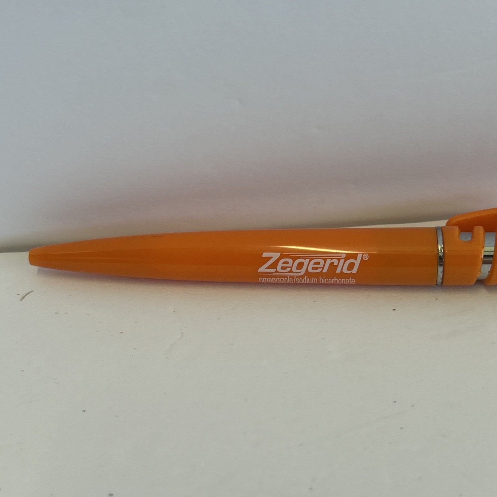 Orange Zegerid Drug Rep Pharmaceutical Promo Pens Spring Coil Clicker Tested