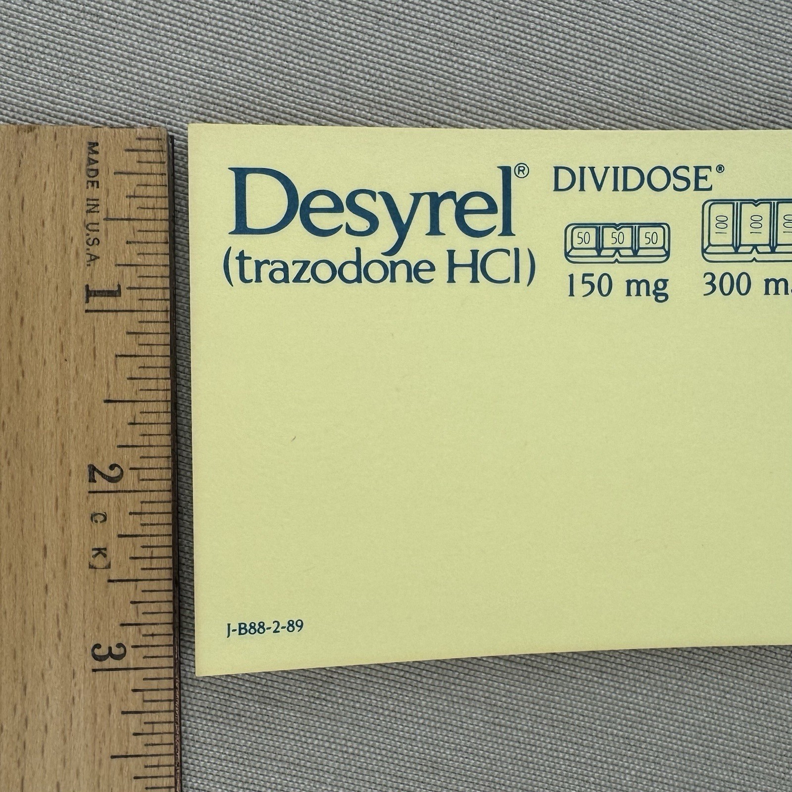 Trazodone Post-It Notes & Plastic Clips Vintage Drug Rep Swag Desyrel Dividose