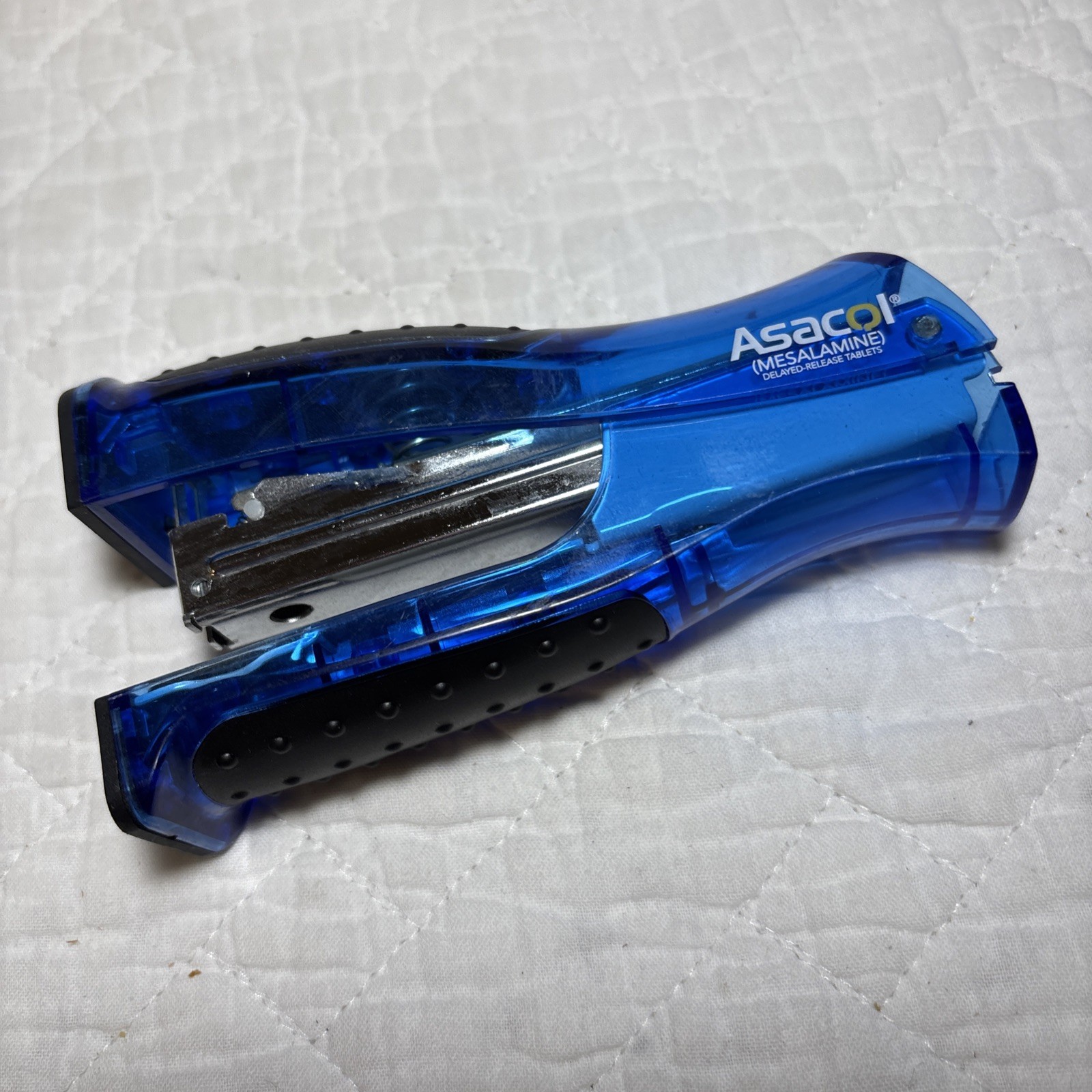 Pharmaceutical Promo Stapler Blue Asacol Drug Advertising