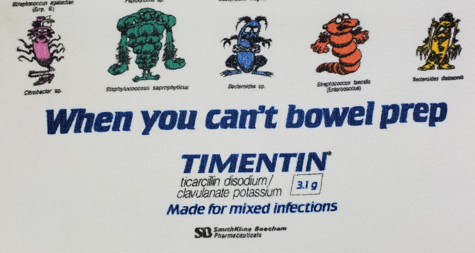 Pharmaceutical Rep VTG SmithKline Beecham Beach Towel Advertising RARE – READ