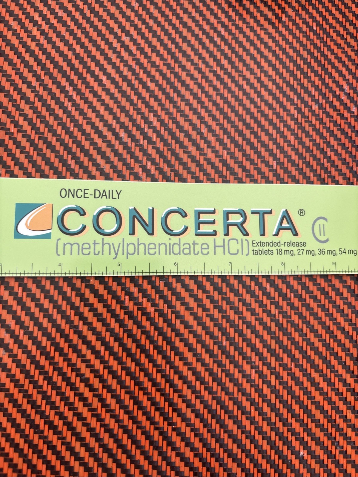 Concerta Pharmaceutical Drug Rep Ruler ADHD School Teacher Graphic Collectible