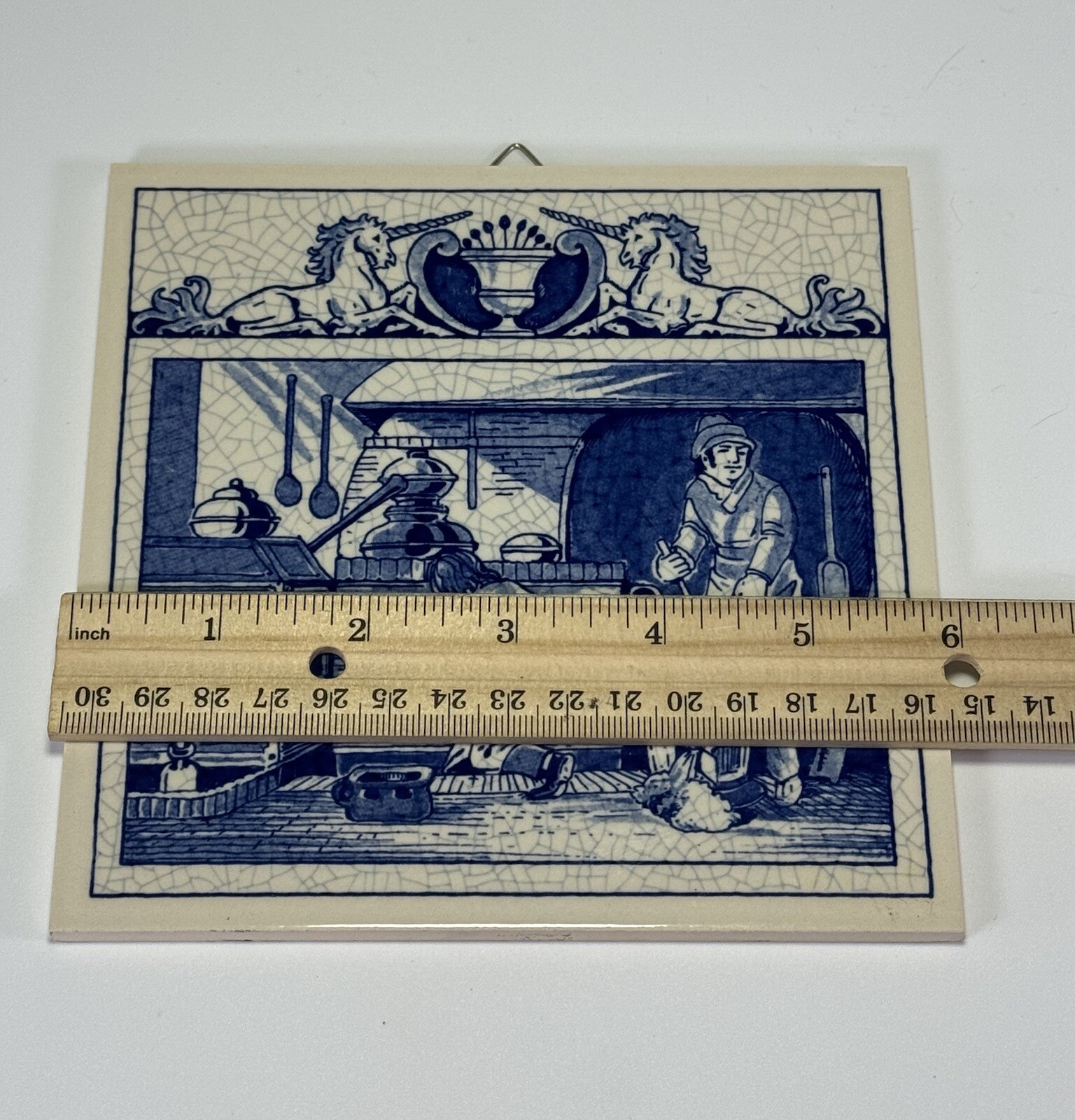 DELFT Holland Handmade Pill Tile Pharmacists Laboratory 1990