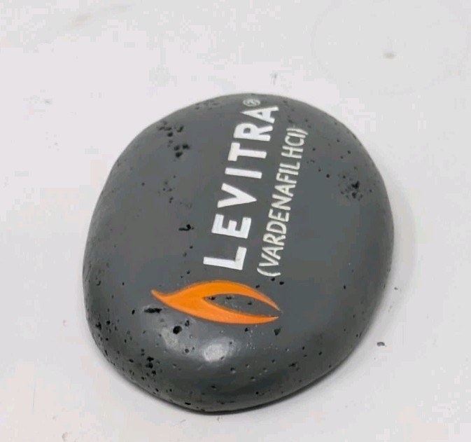 Levitra Rock Paperweight Pharmaceutical Drug Rep Collectible