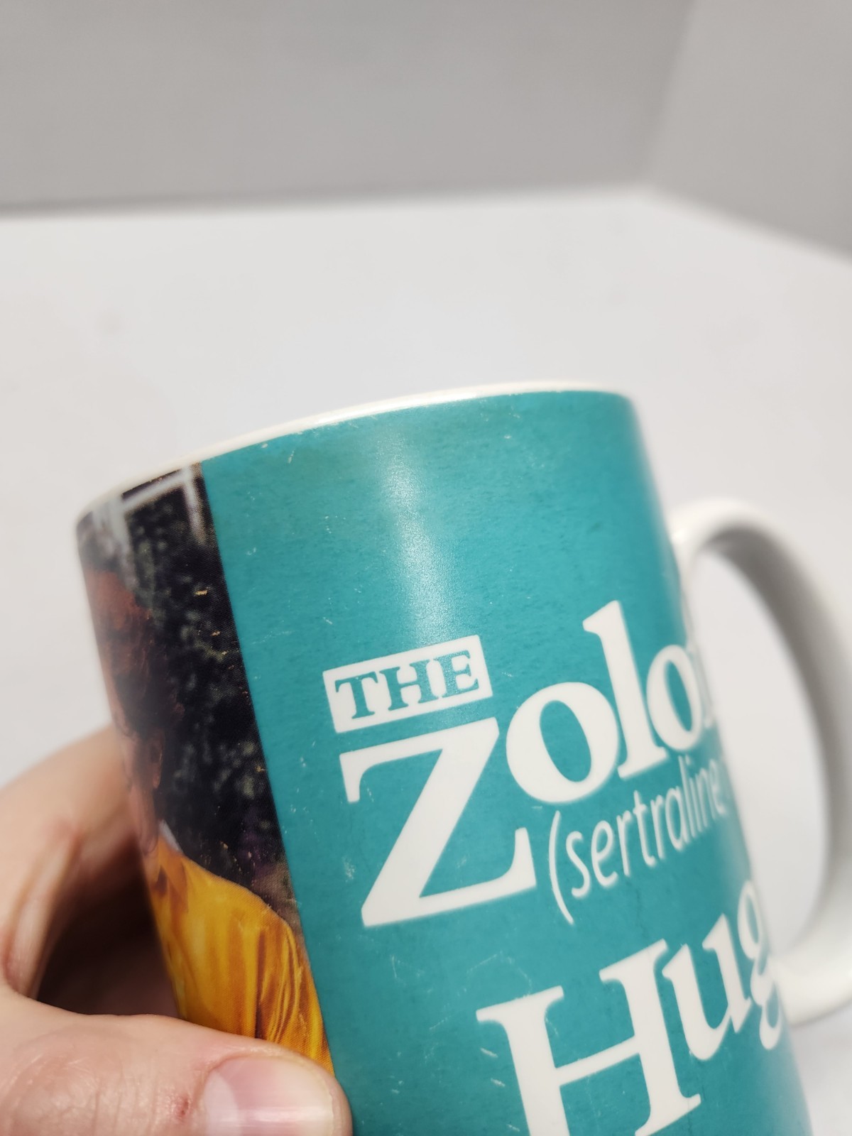 Vintage Zoloft HUG Mug | Pharma Promo Coffee Cup | Viral Reddit Collectible