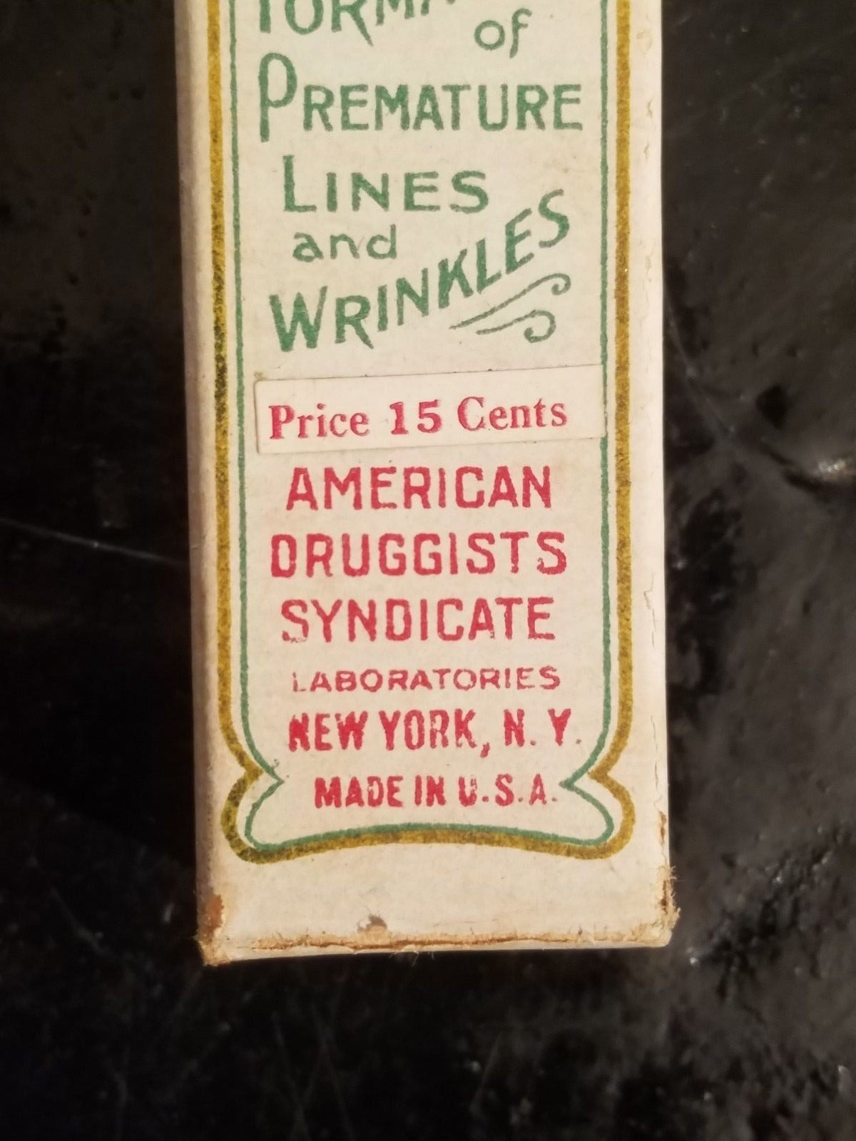 Vintage A.D.S. American Druggists Syndicate Improved Cold Cream Box Advertising