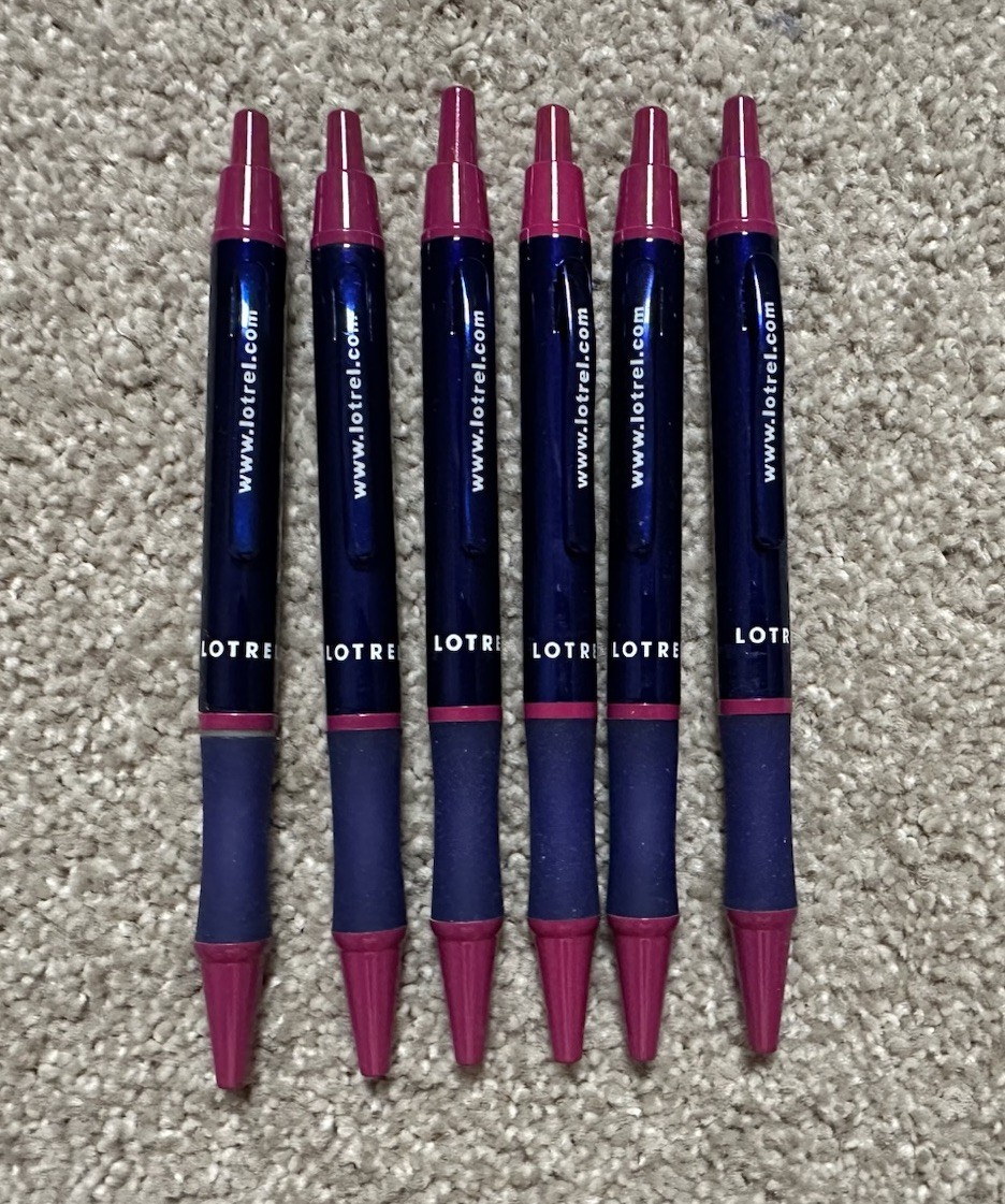 Drug Rep LOTREL Lot of 6 Collectible Heavy Metal Pens