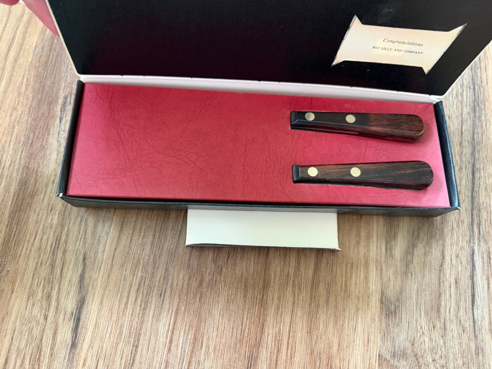 Vintage Eli Lilly Pharmacy Spatula Set w/ Original Box Stainless Steel