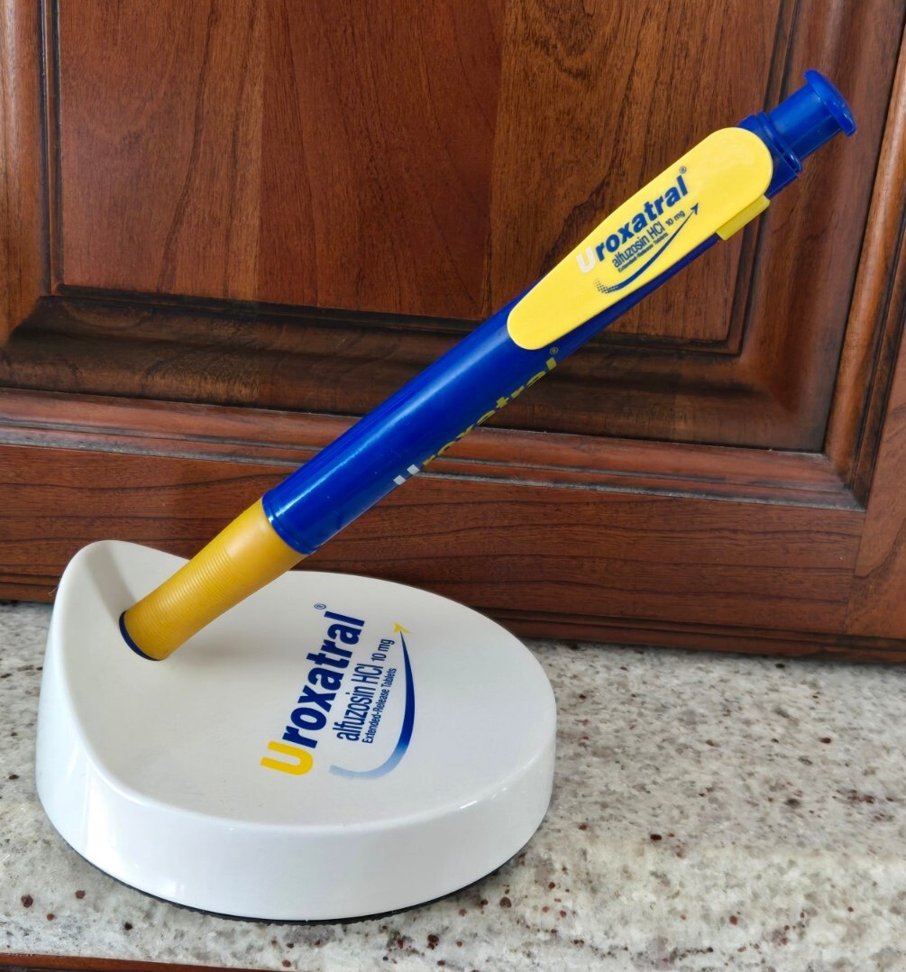 RARE 80’s UROXATRAL ALFUZOSIN PHARMACEUTICAL DRUP REP PROMO GIANT PEN AND HOLDER