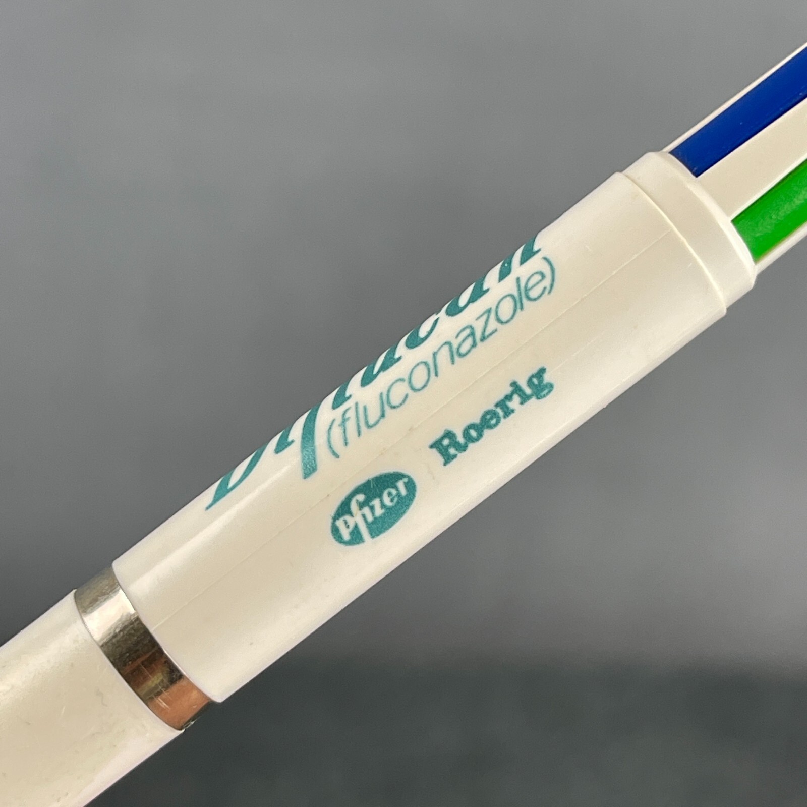 Vintage Diflucan Four Color Retractable Pen Pharmaceutical Drug Rep Promo AS IS