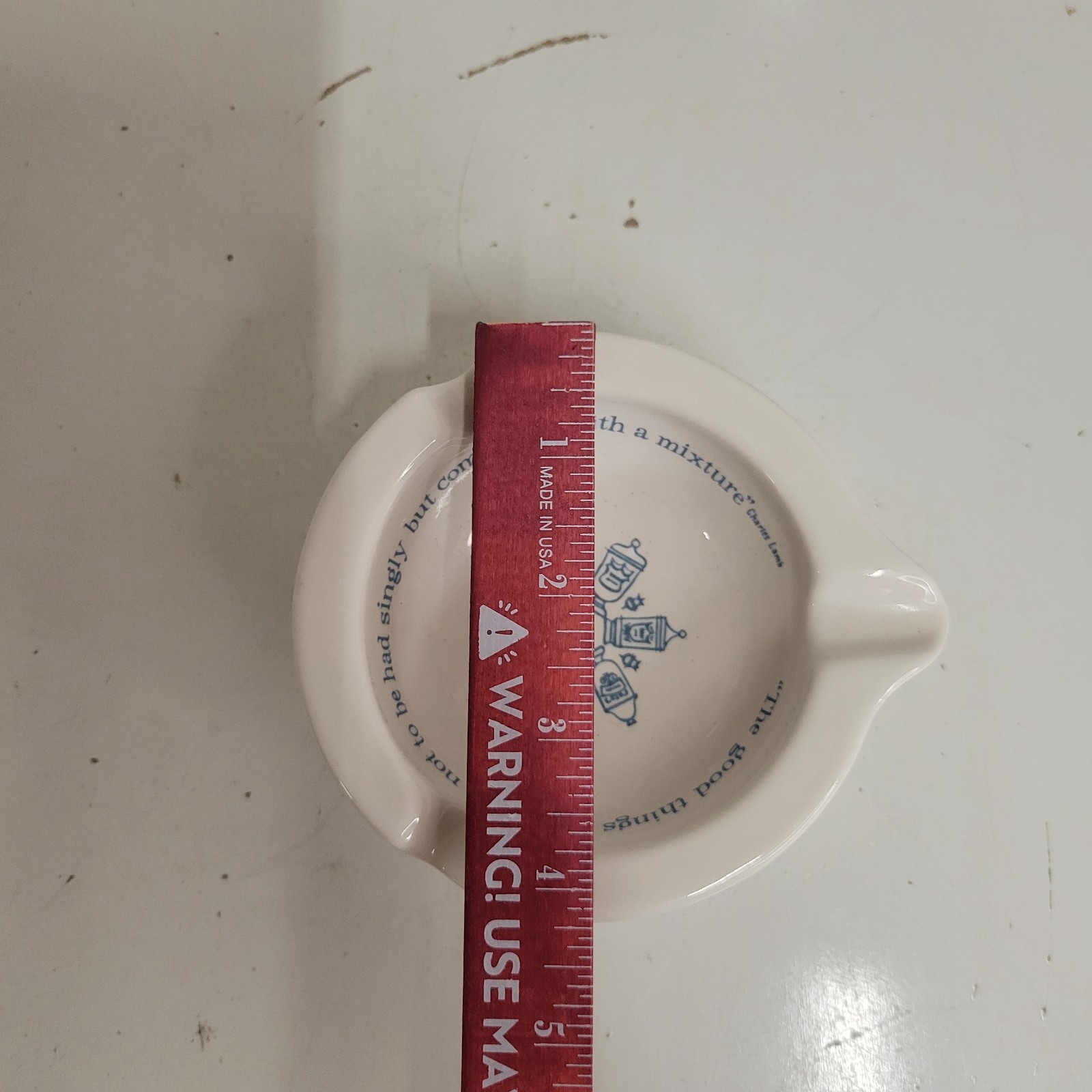 VTG Merck Sharp & Dohme Porcelain Pharmacy Mortar & Pestle Ashtray MSD C. Lamb