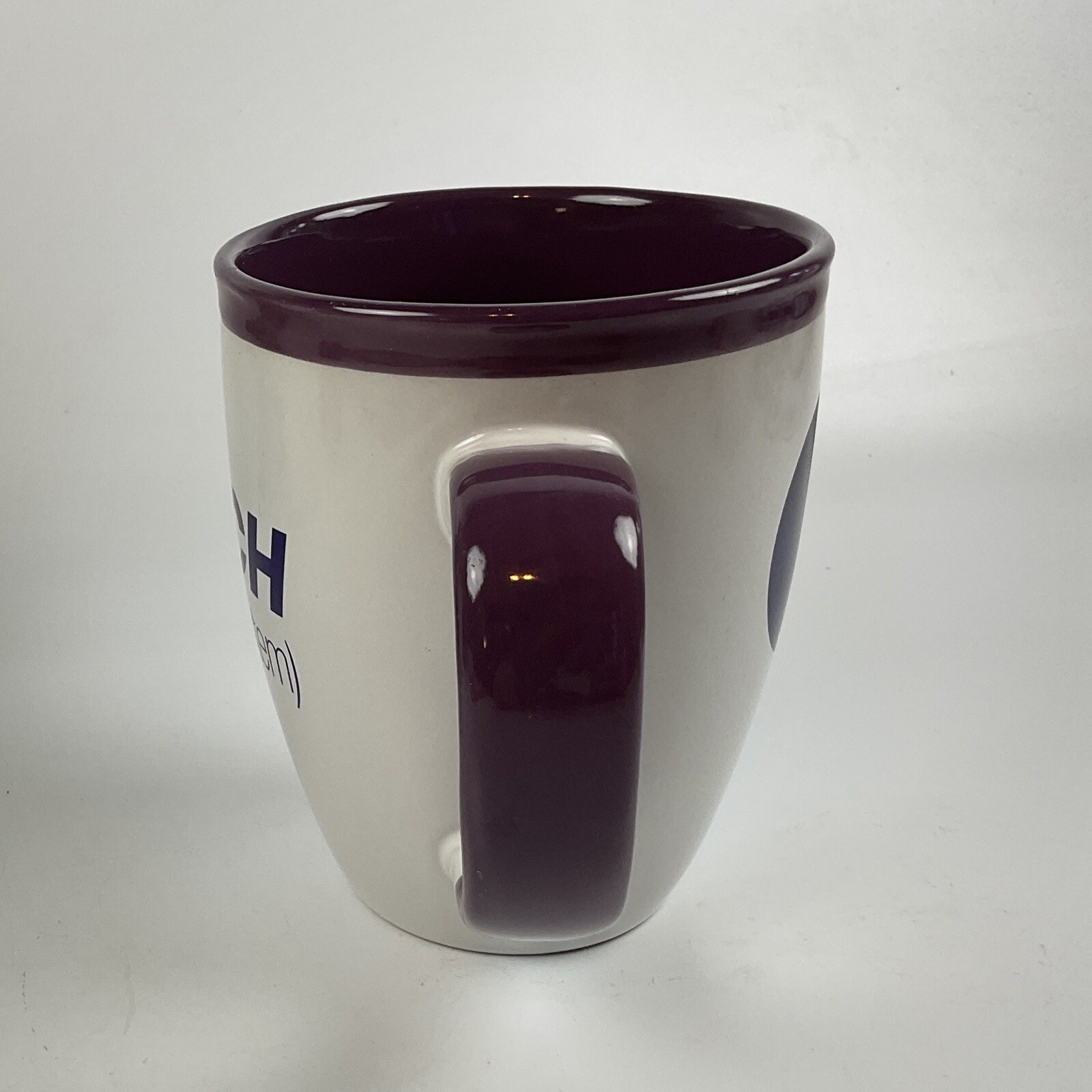 EXELON PATCH Coffee Cup Mug Drug Rep Pharmaceutical Promo White/Purple 16oz EUC+