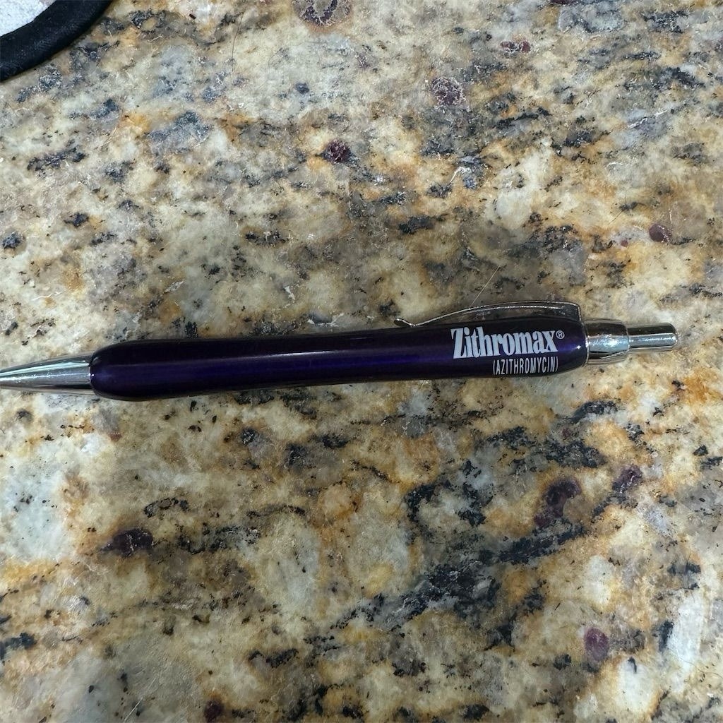 Rare Purple Zithormax Pharmaceutical Refillable Pen Collectable