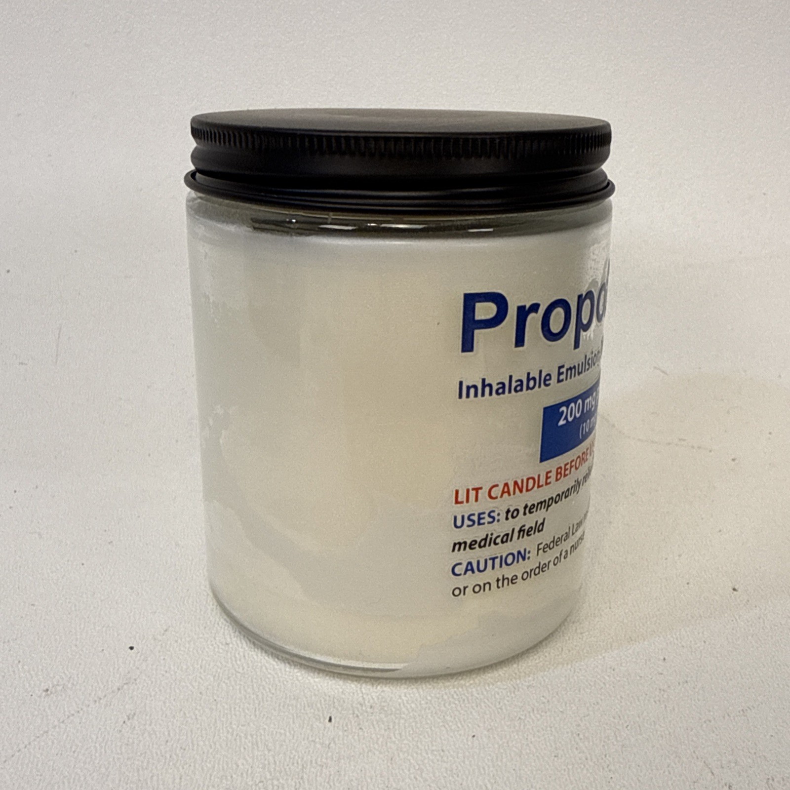 Propofol Humorous Fresh Scented CANDLE Healthcare Provider Pharmaceutical Merch