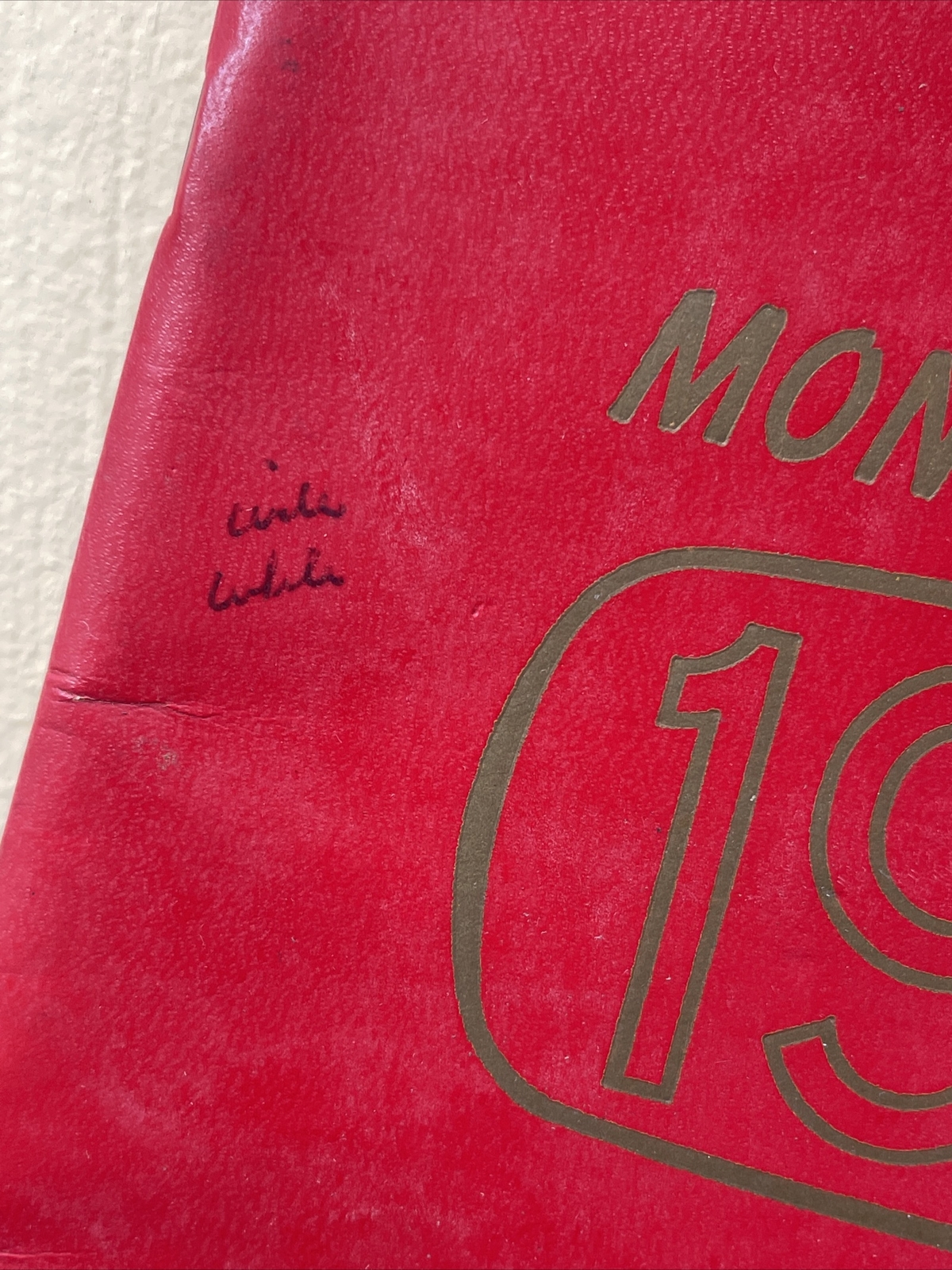 Rare Red Calendar Planner Book 1970 Drug Rep Pharmaceutical Promo Roerig Logos