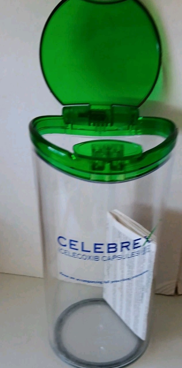Celebrex Promotional Canister Pen Holder 2000s Medication Desk Organizer Rare