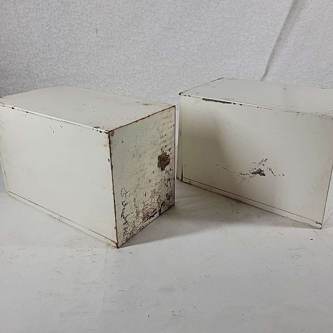VTG Pharmacy Prescription File Box (2) w/100s of Drug Scripts California 1960s