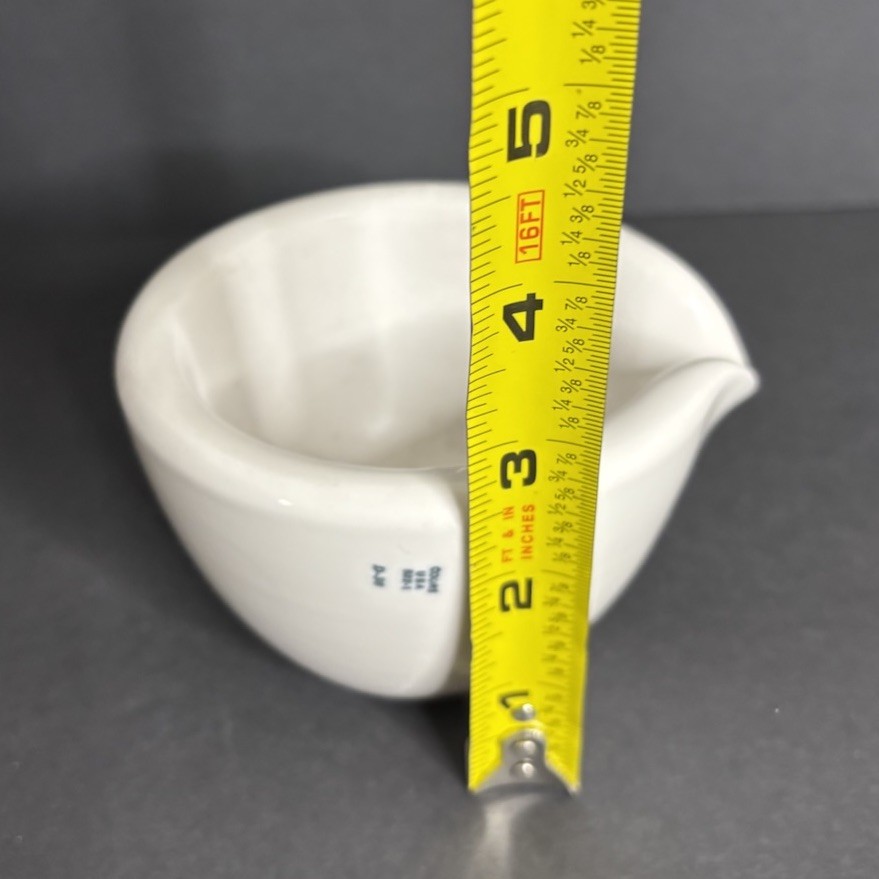Coors Mortar Pharmacy Apothecary Lab 522-1 White Small Porcelain