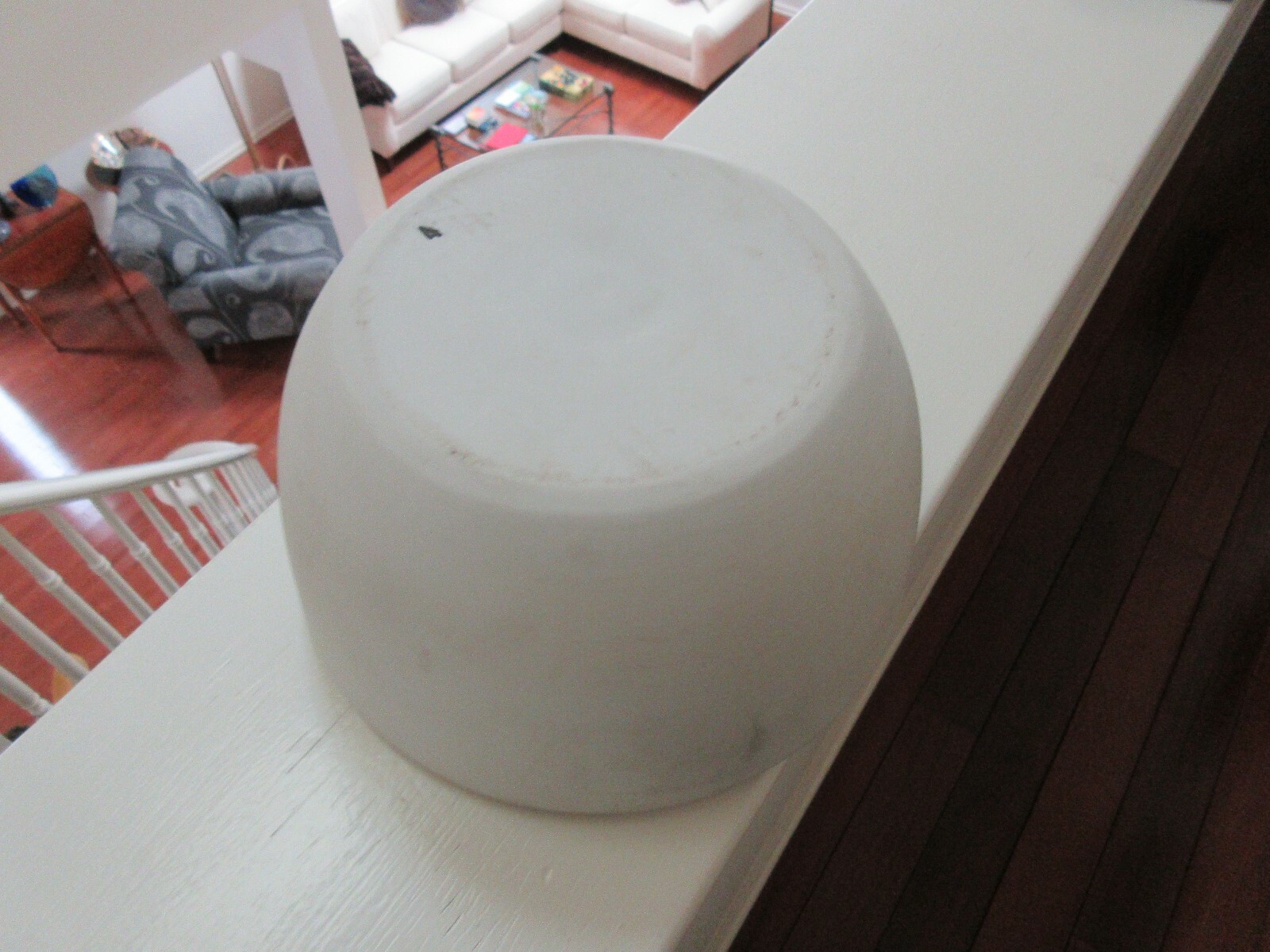 Rx, Pharmacy , Mortar , ANTIQUE , STONE/PORCELAIN , 5 Lbs , 7″ Diameter ,4″ Ht.