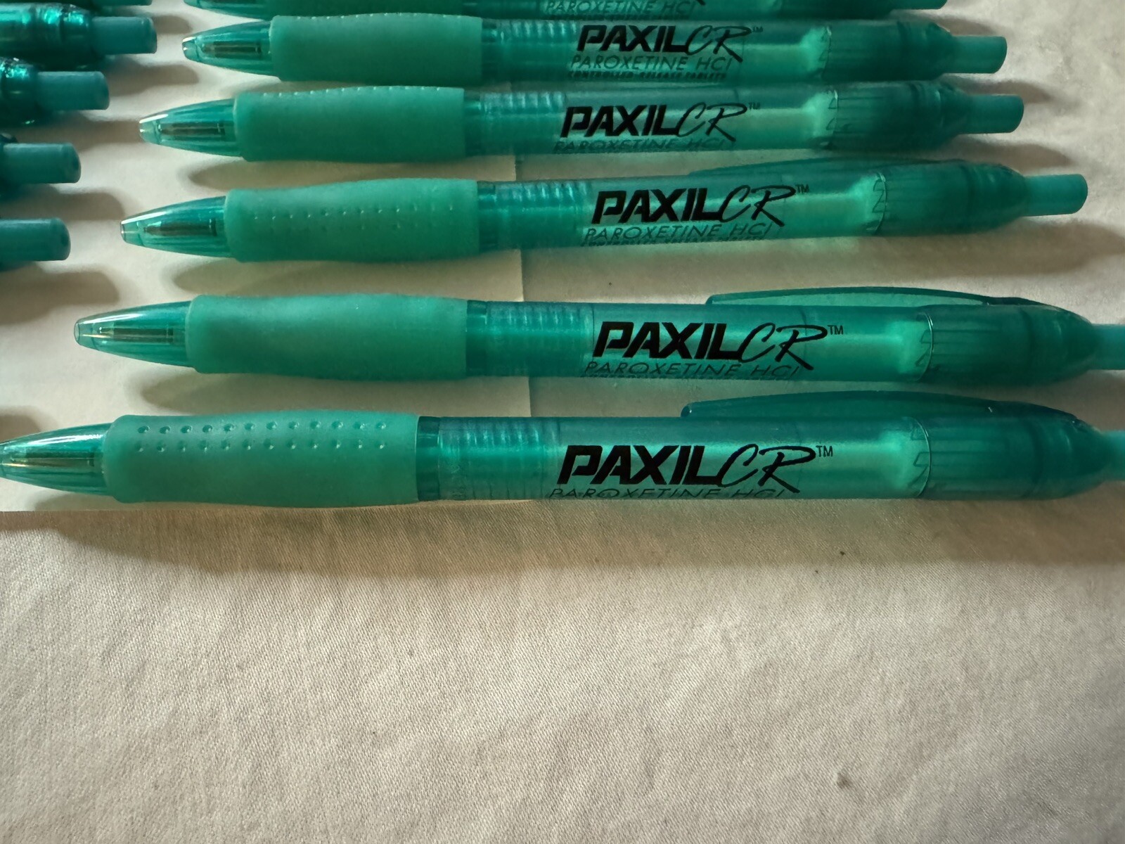 Lot Of 14 Paxil CR Drug Rep Pharmaceutical Promo Advertising Pens Plastic