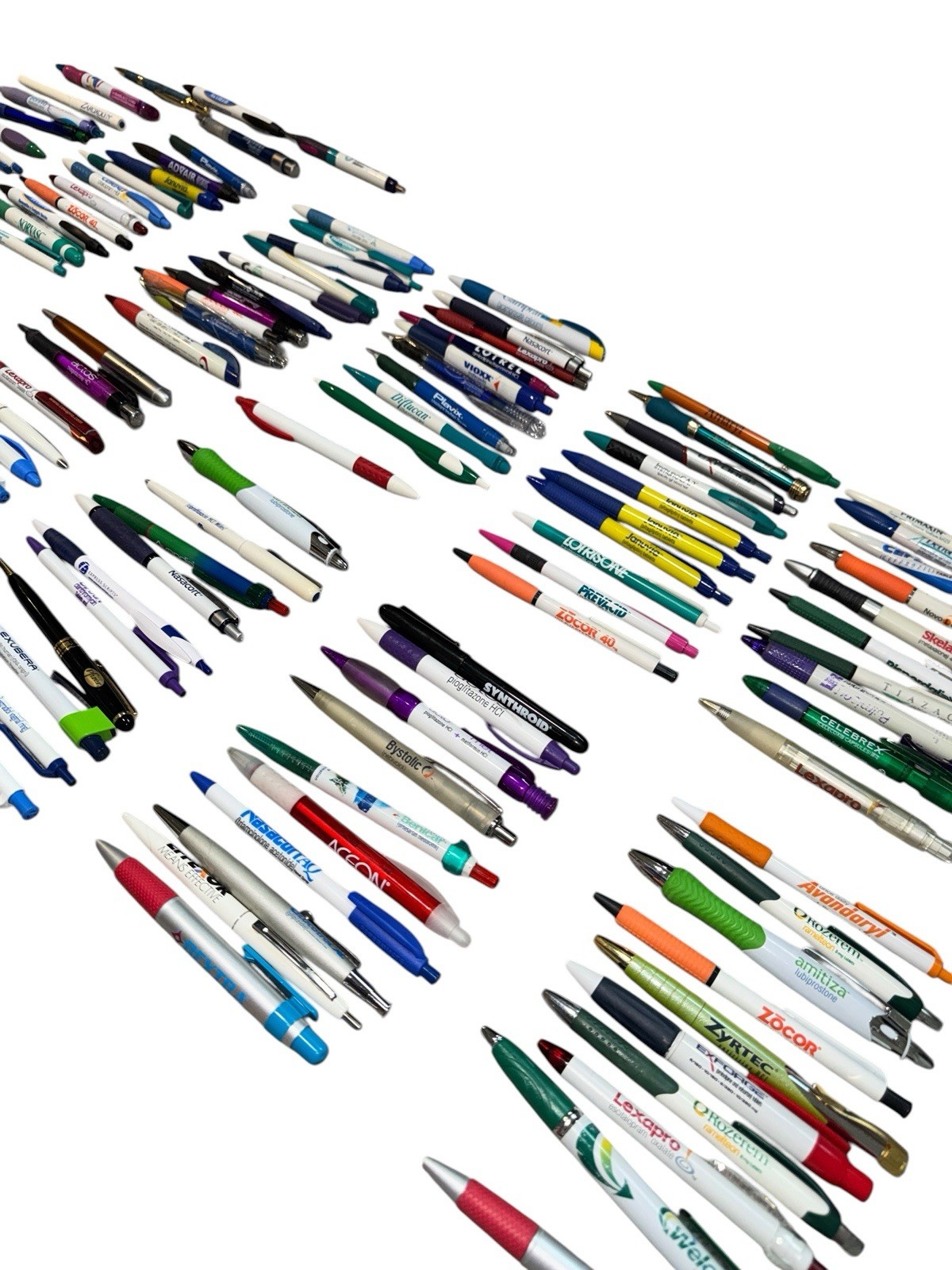 Lot Of 125 Pharmaceutical Drug Rep Advertising Pens some Rare!