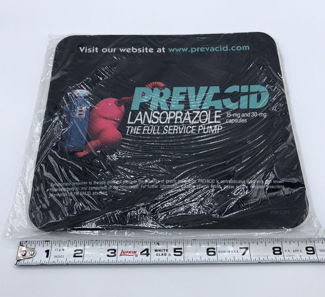 Prevacid Mousepad Promotional Advertising Drug Rep Promo VTG Y2K HTF New Sealed!