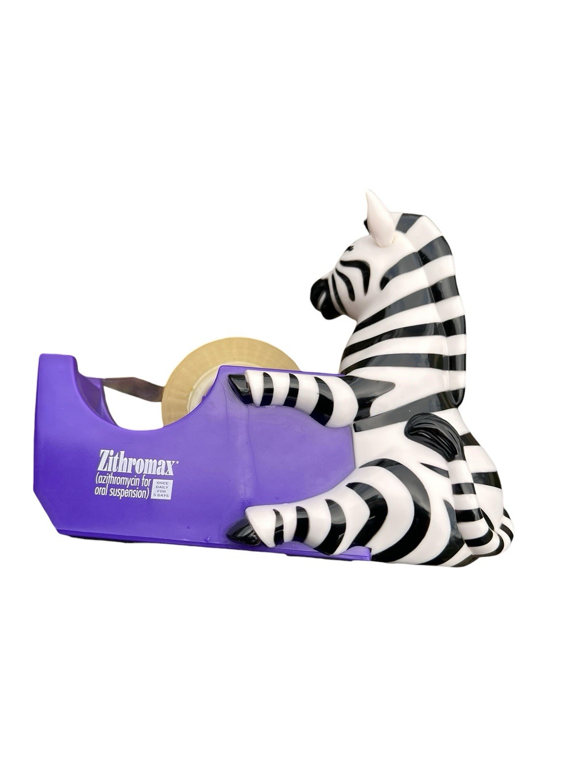 Pharmaceutical Drug Rep Promo Zebra Tape Dispenser Collectible Advertising