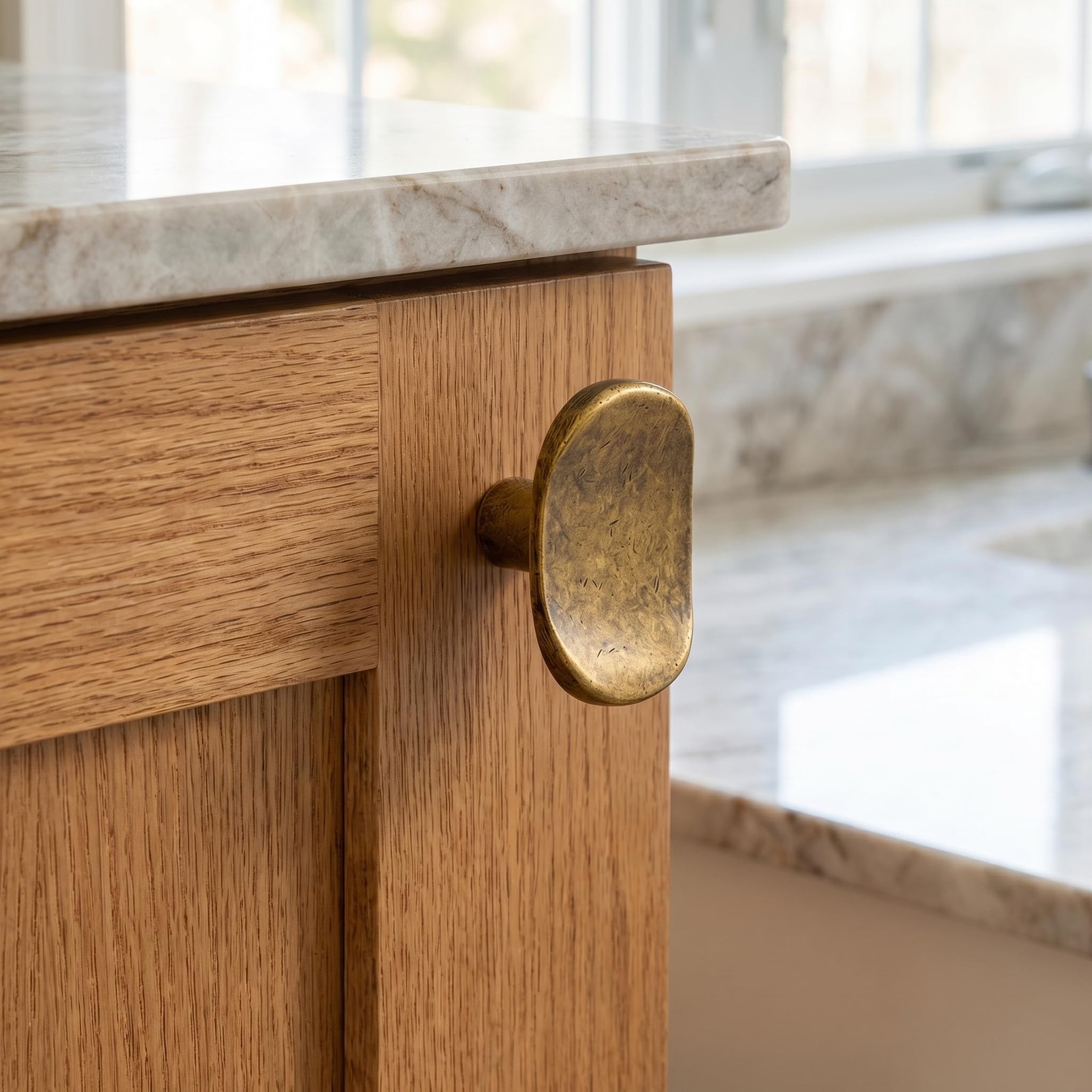 BOZWELL Antique Brass Kitchen Cabinet Knobs Solid Heavy-Duty,Vintage Brass Ca…
