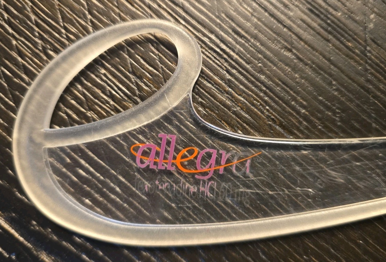 Allegra Letter Opener Plastic Vintage Advertising Pharmaceutical Drug Rep Promo