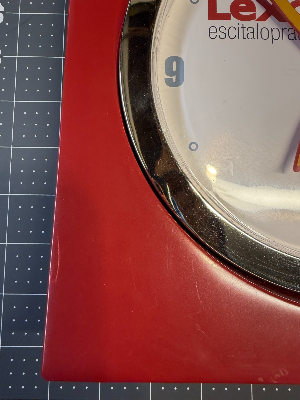 Lexapro Escitalopram Oxalate Red Promotional Square Wall Clock