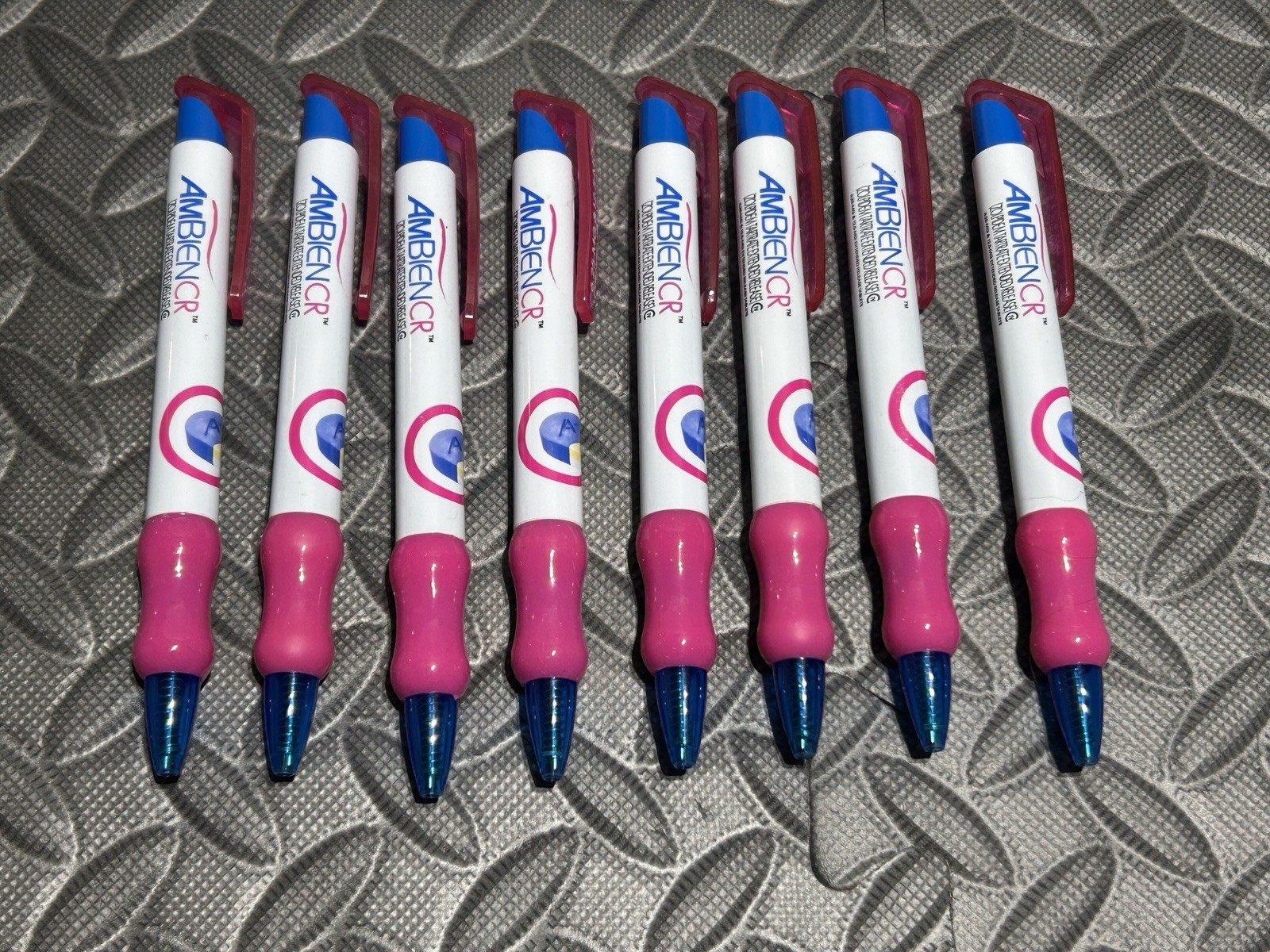 AMBIEN CR Drug Rep Pharmaceutical Promo Advertising Pen Lot of 8 Collectibles
