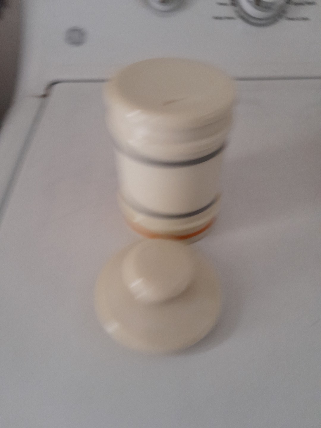 VTG Pharmacy Jar Darvon Compound-65 Custard Glass Apothecary Jar with Lid