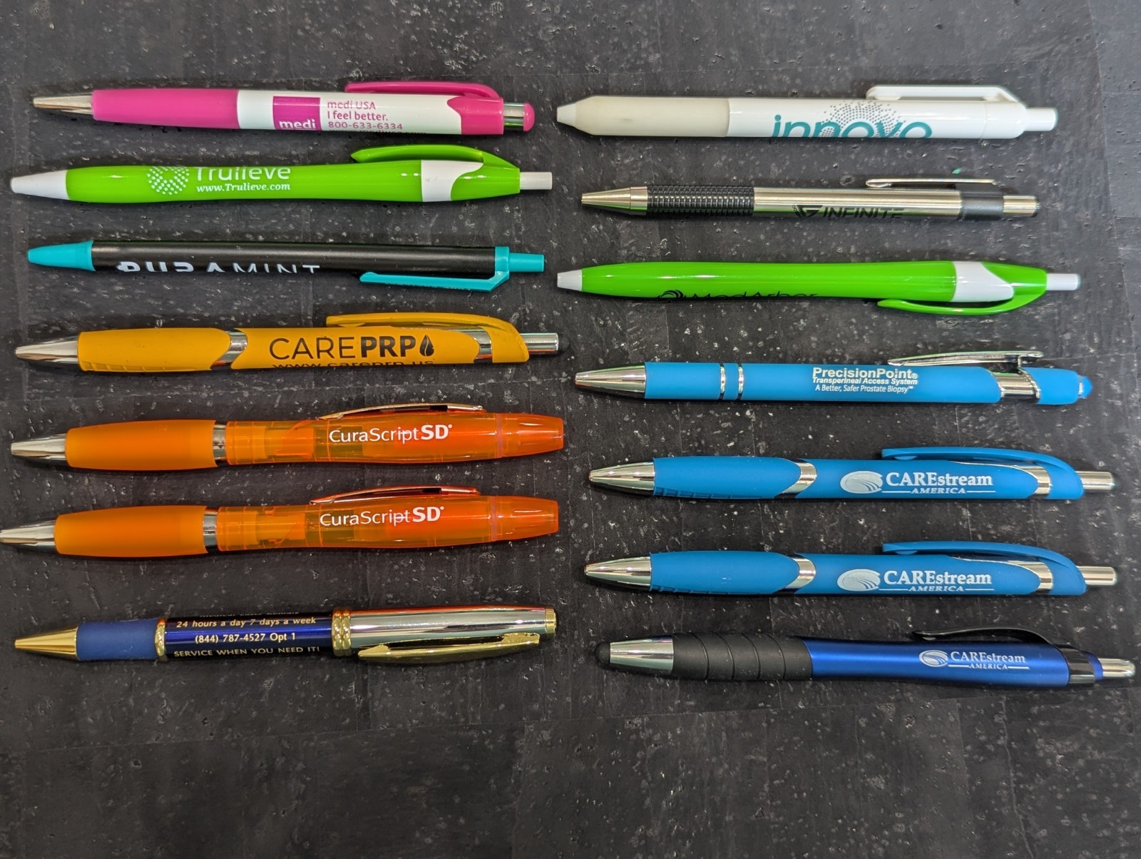 Lot of 14 Big Pharma Drug Rep Pens