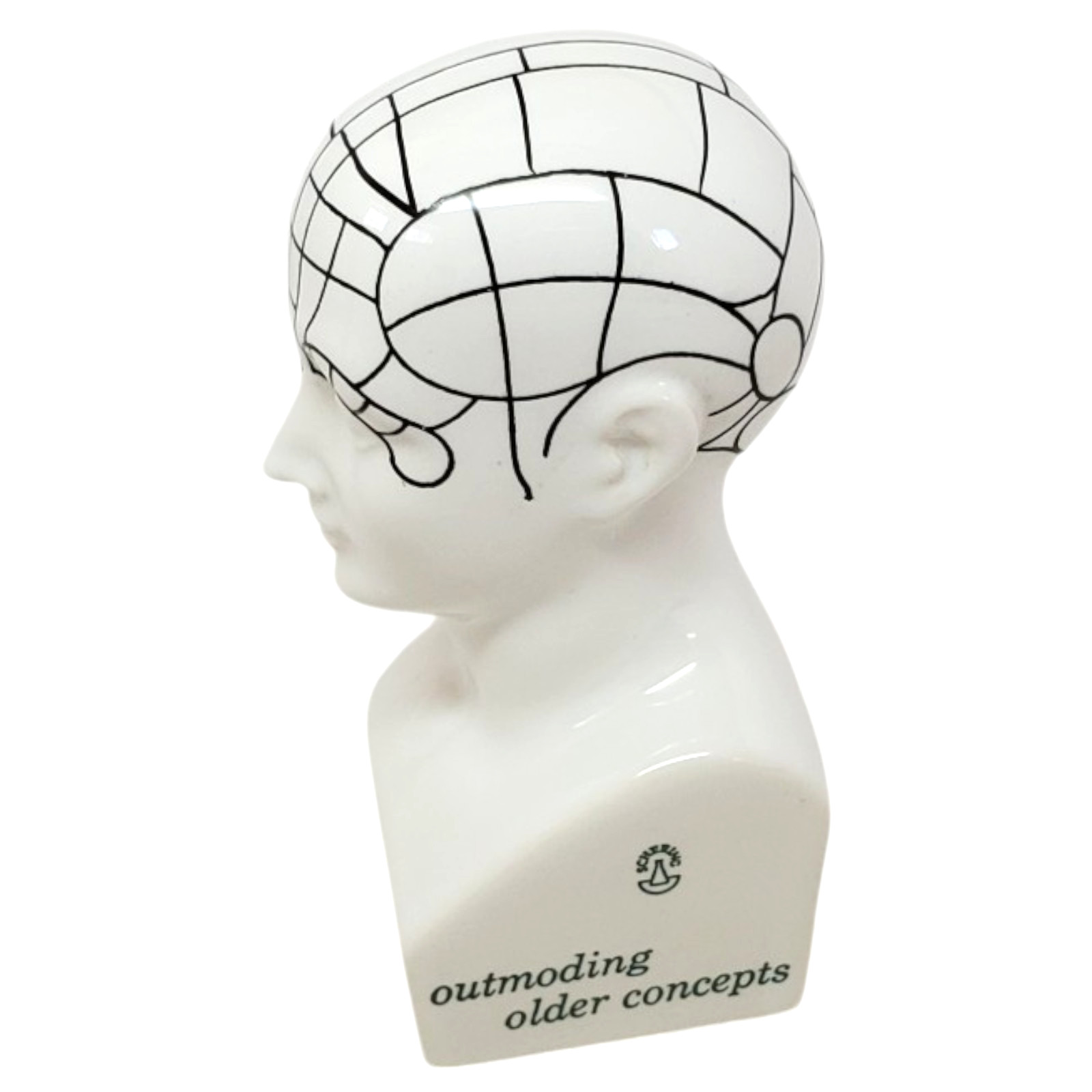 Schering TRILAFON Tranquilizer Phrenology Head Ceramic Bust Figurine 1960s – D
