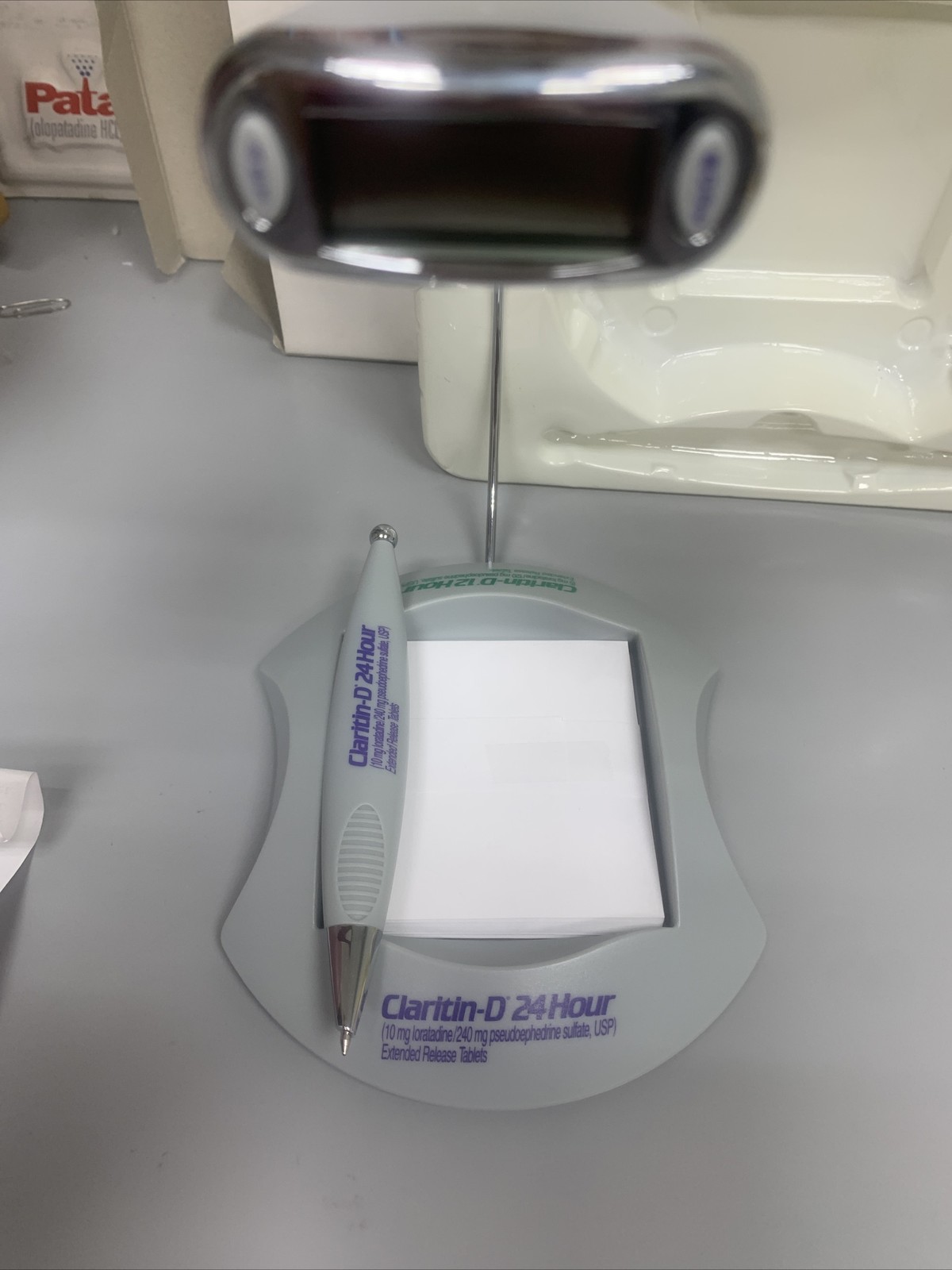 Claritin Clock Pen Pharmaceutical Drug Rep Collectible Read Description
