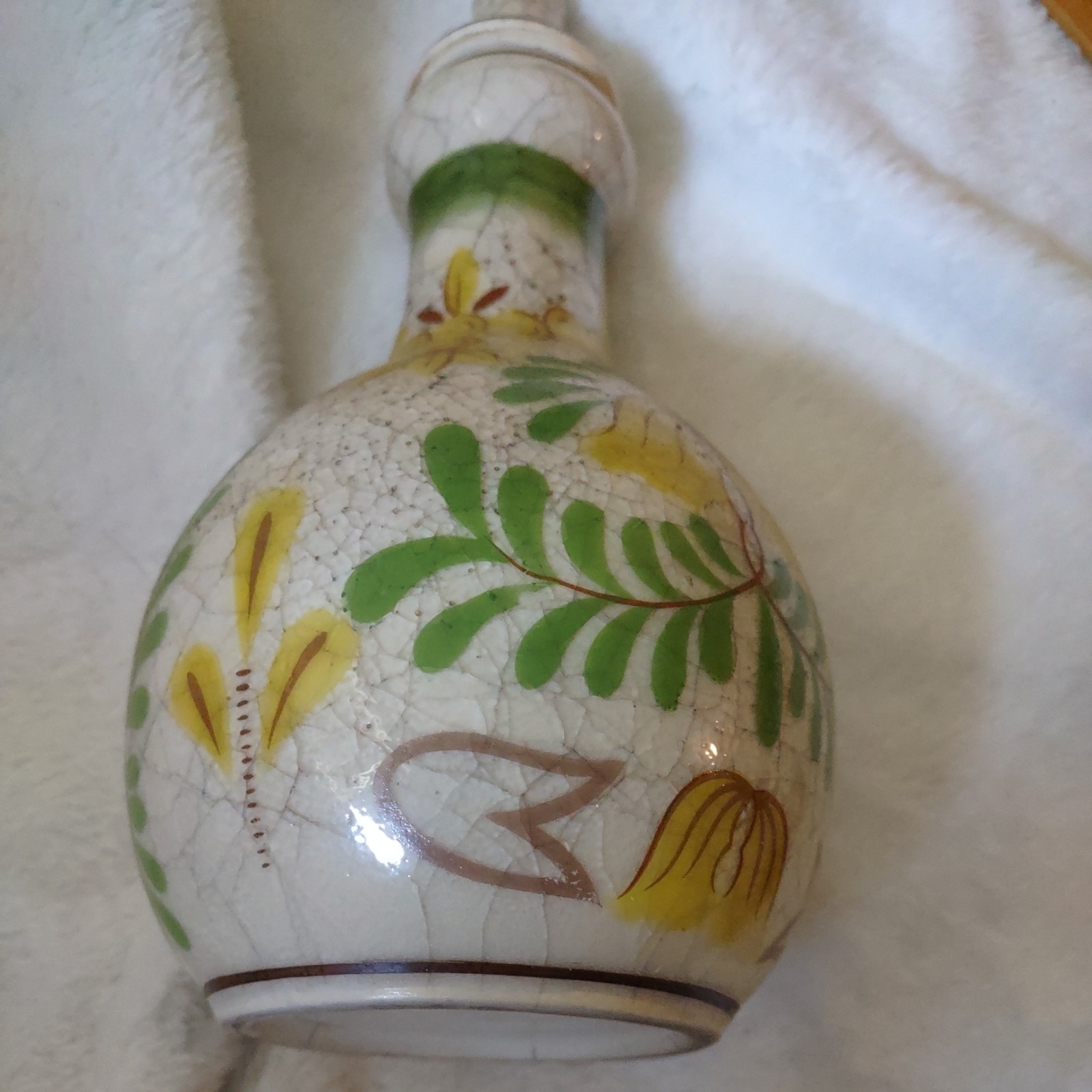 Vintage German Dinars Medicinal Bottle Natural Crackle