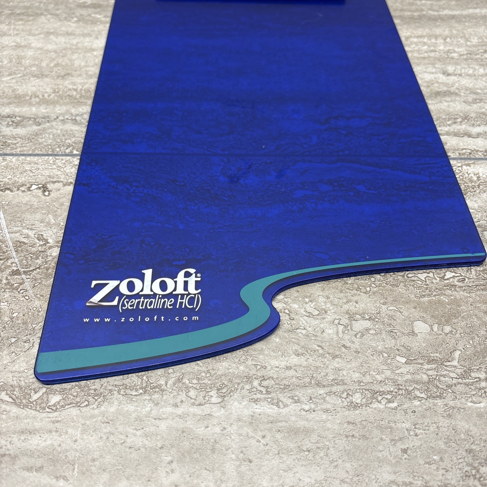 Zoloft Drug Rep Pharmaceutical Promo Blue Clipboard 2000’s Collectible