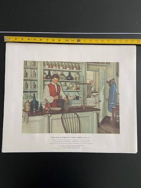 A HISTORY OF PHARMACY IN PICTURES by Warner Chilcott 1992 Set of 6 Prints