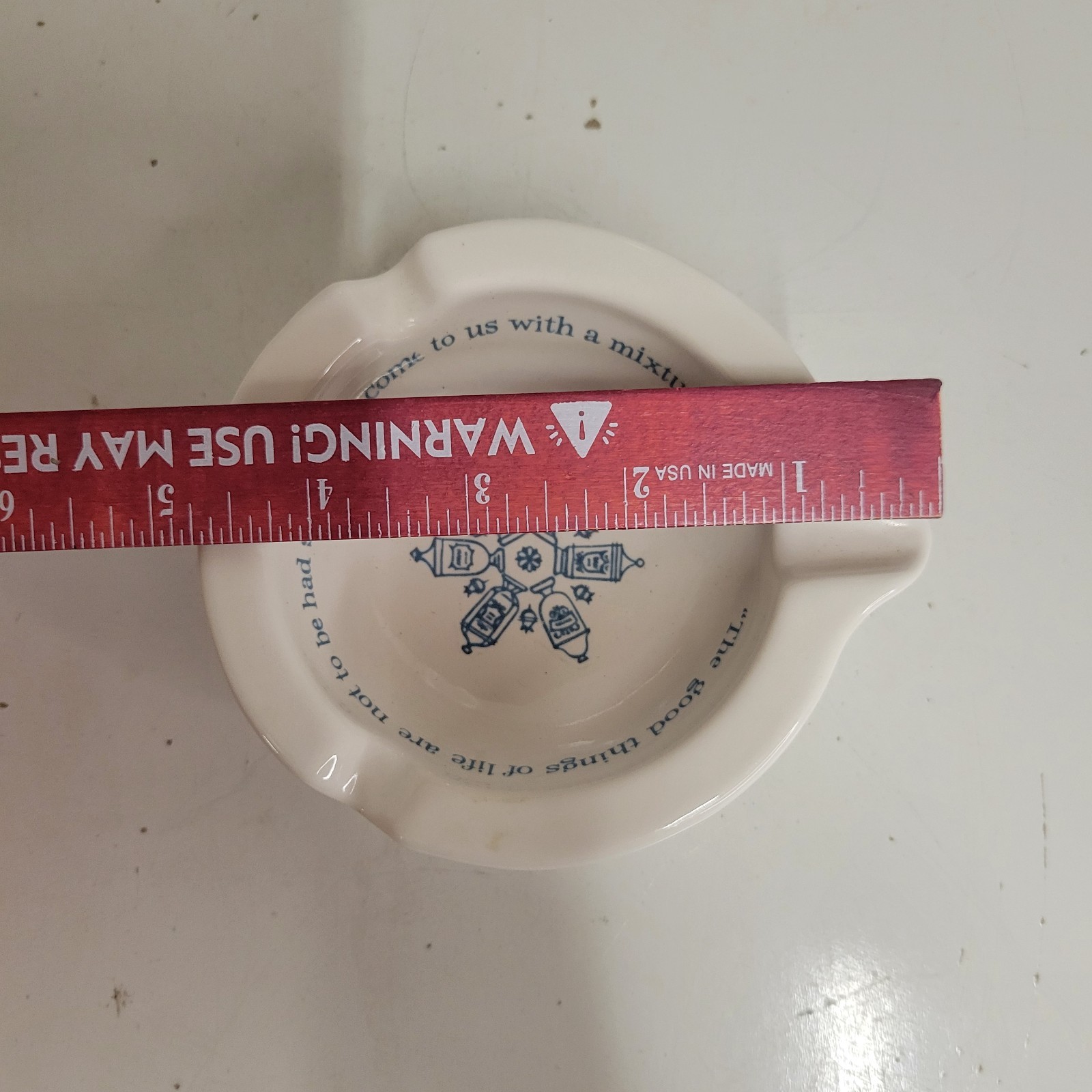 VTG Merck Sharp & Dohme Porcelain Pharmacy Mortar & Pestle Ashtray MSD C. Lamb