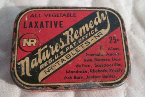Vintage Tin “Natures Remedy Laxative Tablets” – Empty Tin