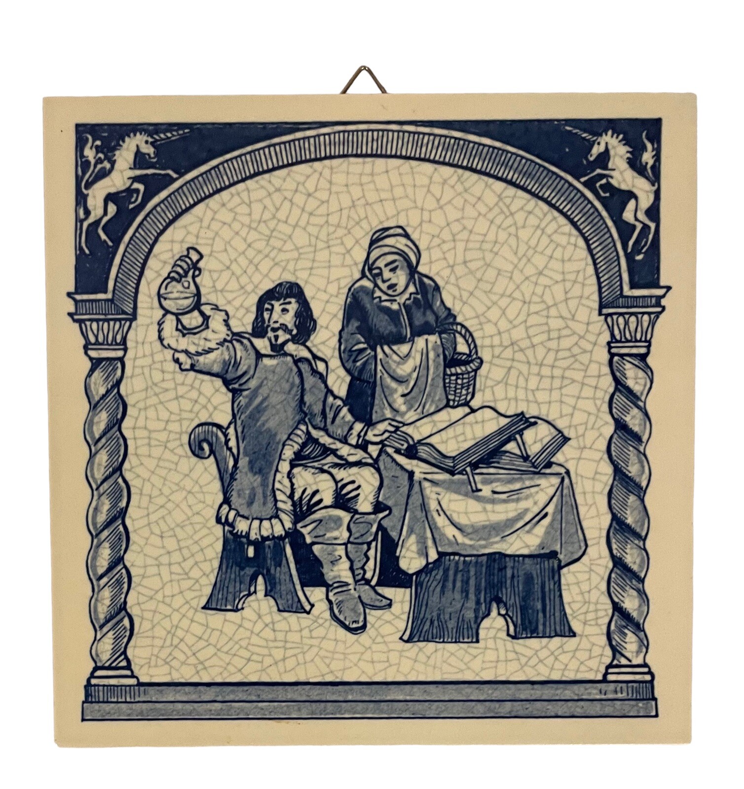 Delft Dutch Holland Burroughs Welcome Apothecary Pharmacist Ceramic Tiles SET 6