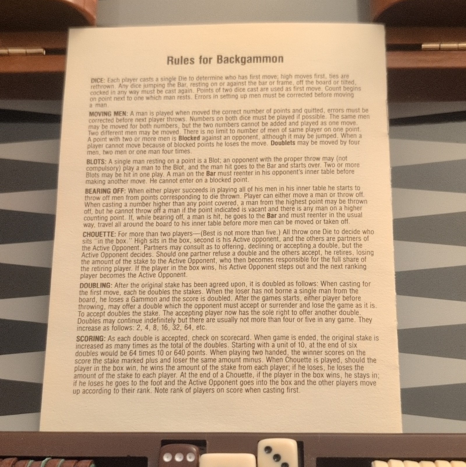 Rare Pharmaceutical Drug Rep Promotional Backgammon Set – Late 1970’s