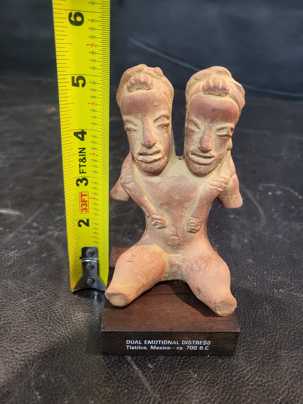 ETRAFON DUAL EMOTIONAL DISTRESS TERRACOTA FIGURE IN EXCELLENT CONDITION ( NEW )