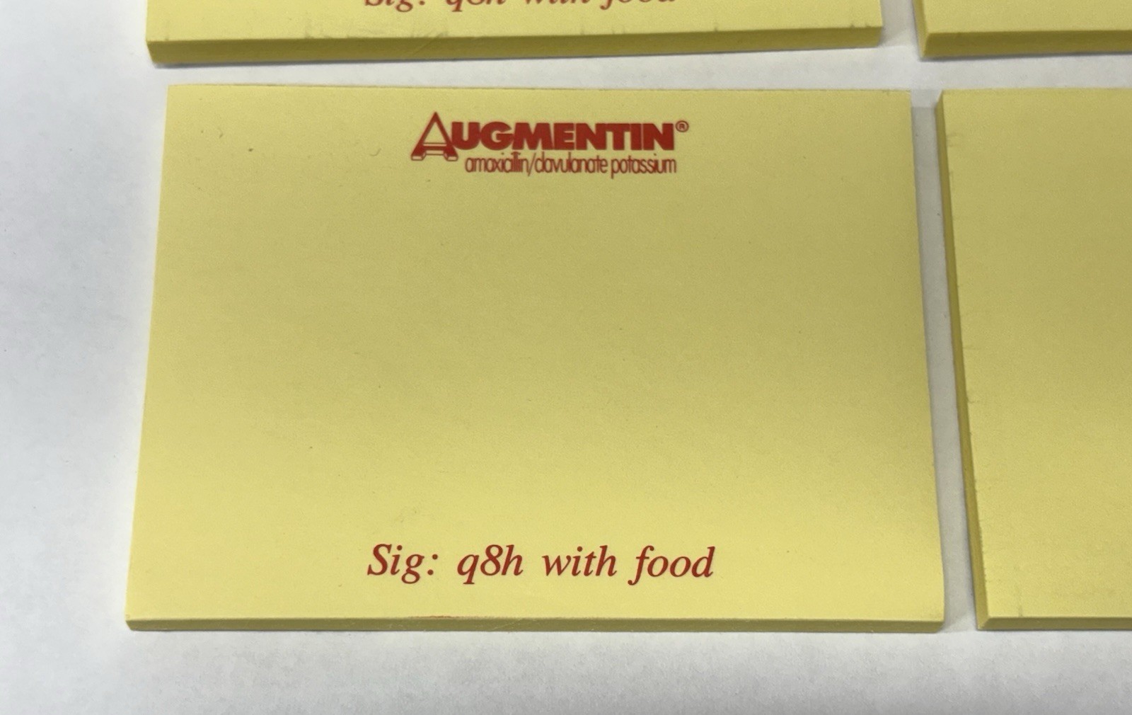 Lot Of 4 Augmentin Post It Note Pads Drug Rep Pharmaceutical Promo Advertising