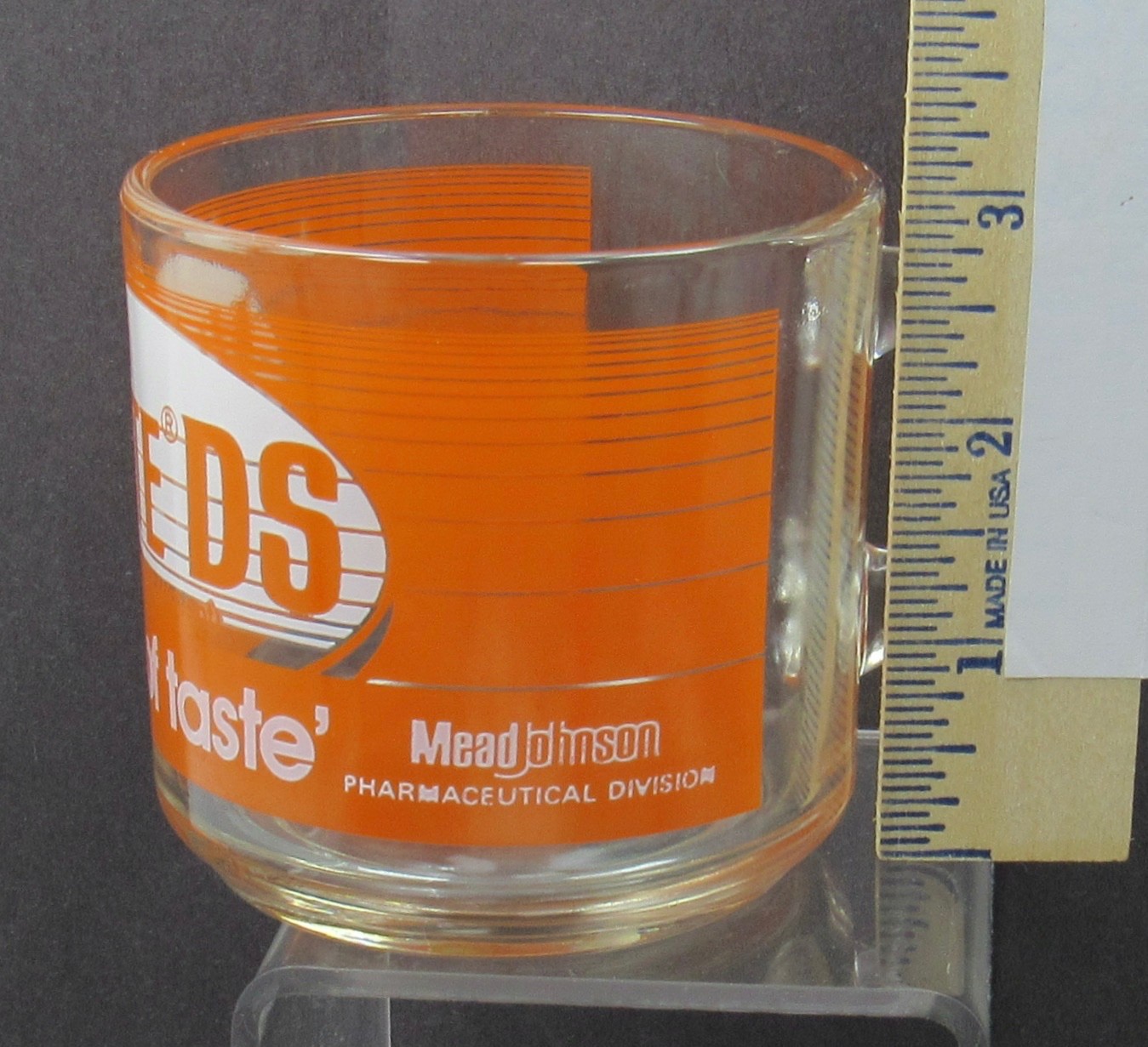K-Lyte Glass Mug Drug Rep Promo Advertising Mead Pharmaceuticals Anchor Hocking