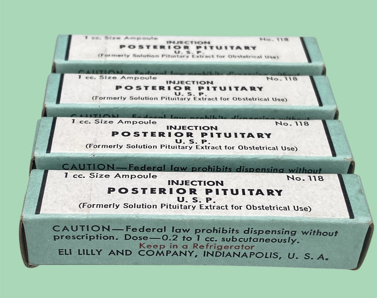 Eli Lilly Posterior Pituitary Ampoule Ampule # 118 Original Package NOT FOR USE