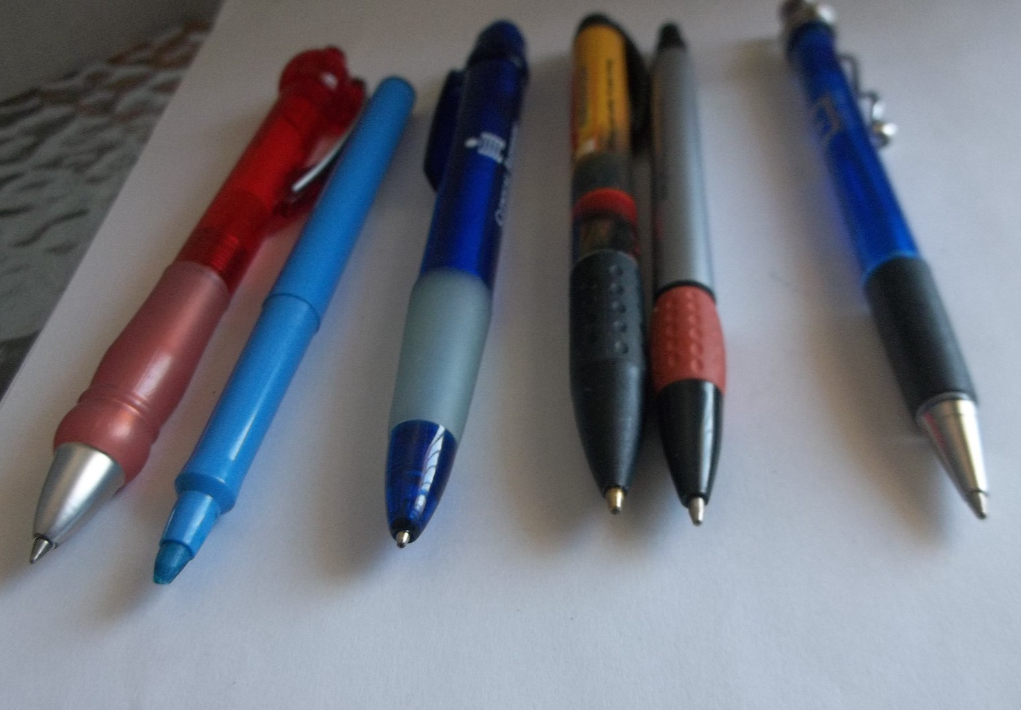 Lot of 6 Promotional Pens – Mixed Brands, Metal/Plastic – Assorted Colors