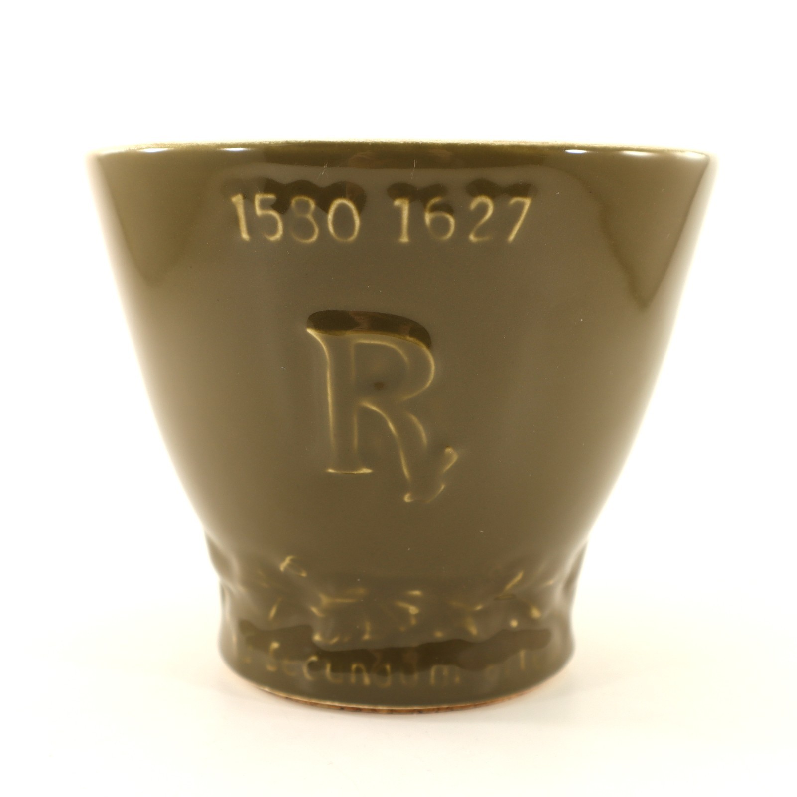 Schering Louis Herbert Rx APOTHECARY MORTER Olive Green Ceramic