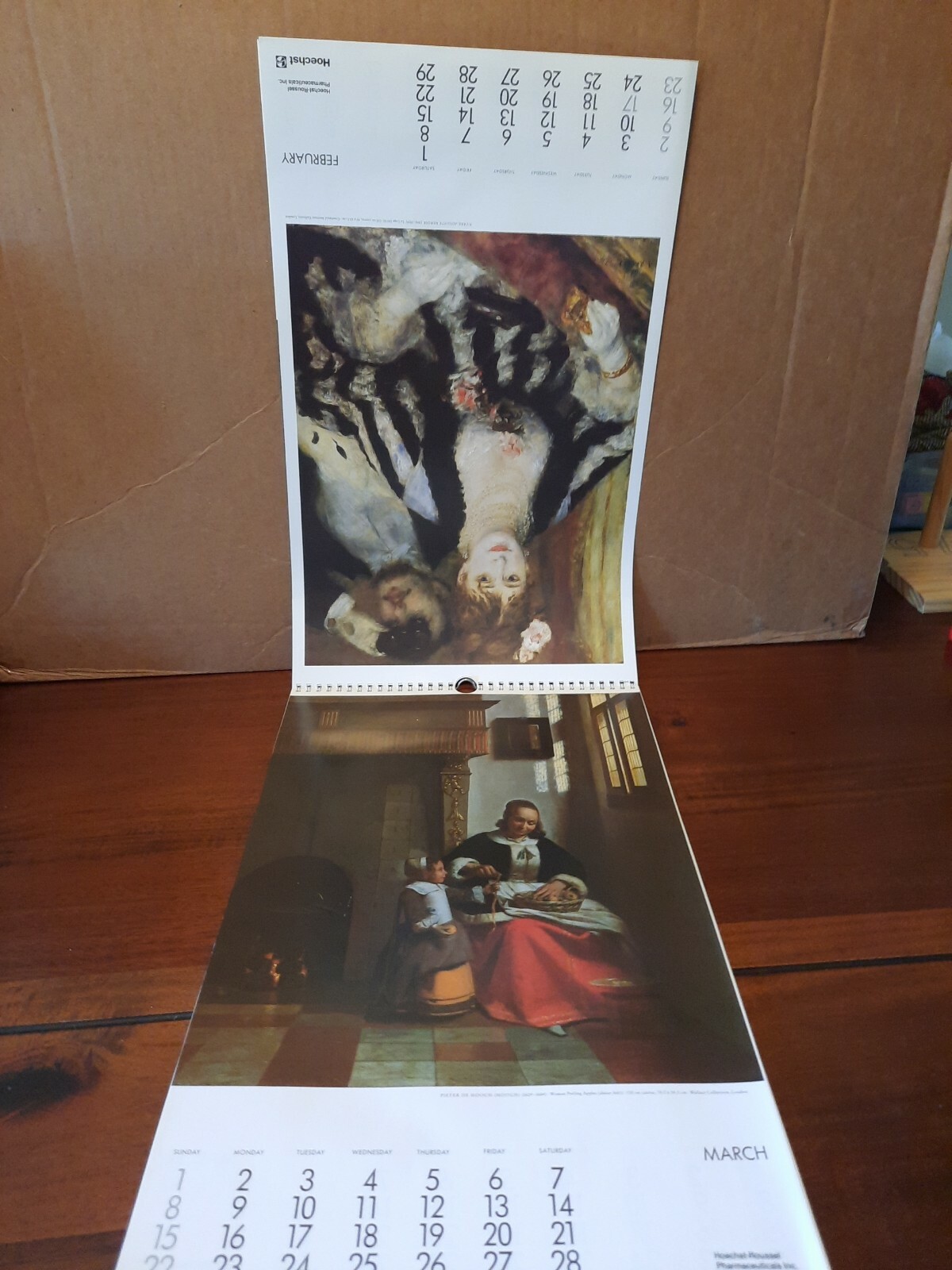 Rx , Pharmacy , Calendar , Hoechst-Roussel Pharmaceuticals Inc.,1992 , Vintage