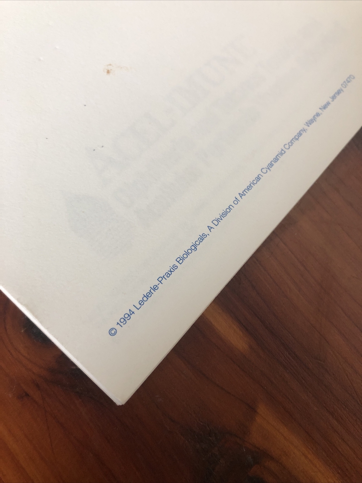 Pharmaceutical Notepad Drug Rep Vaccines Tetramune Acel-Imune HibTITER 1994 Vtg