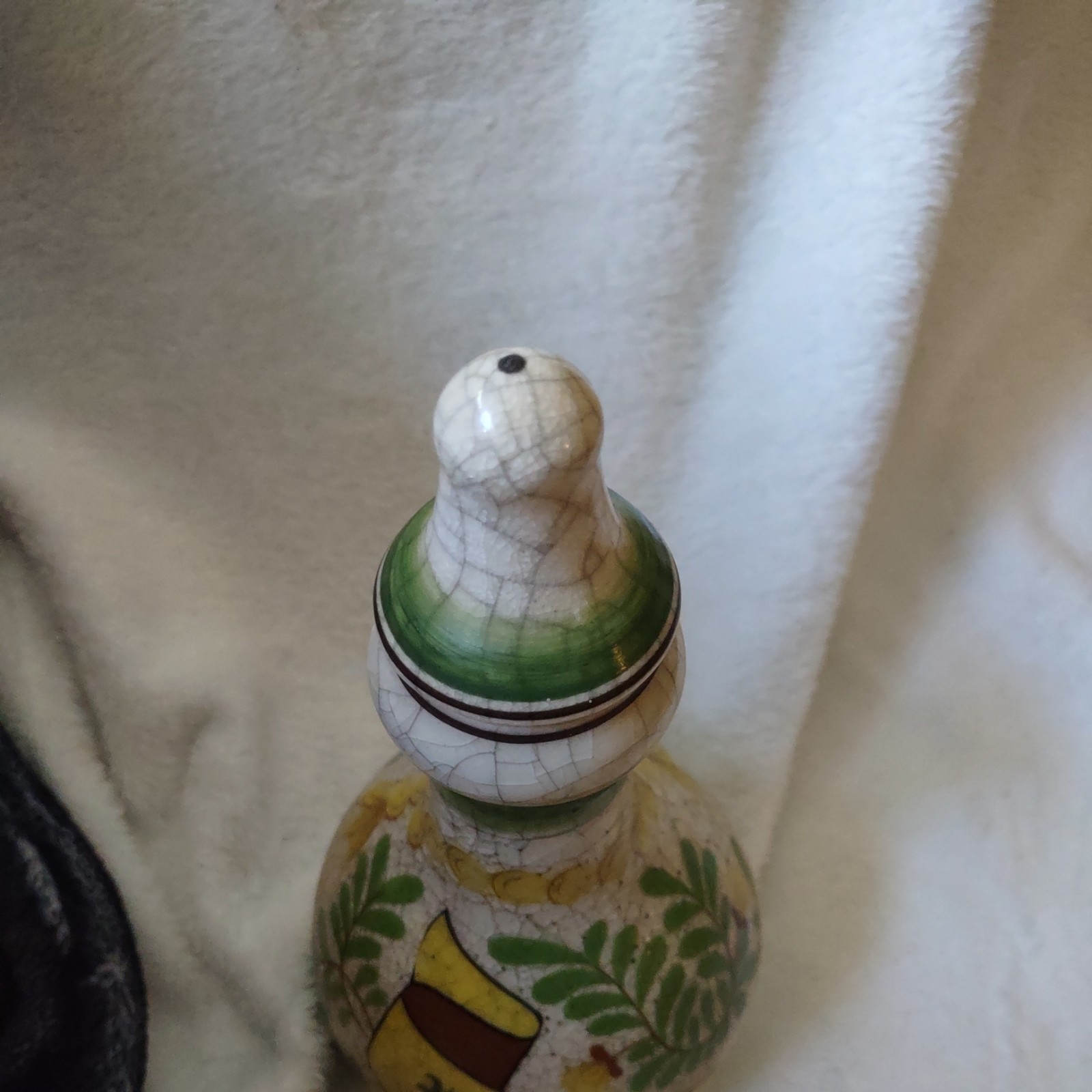 Vintage German Dinars Medicinal Bottle Natural Crackle